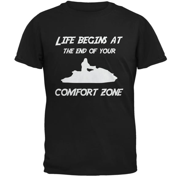 Comfort Zone Jet Ski Black Adult T-Shirt - Small