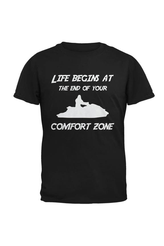 Comfort Zone Jet Ski Black Adult T-Shirt - Small