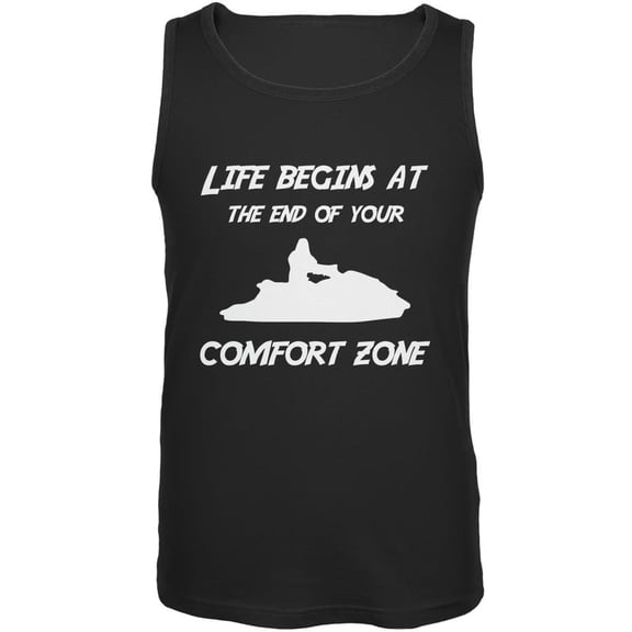 Comfort Zone Jet Ski Black Adult Tank Top - Large