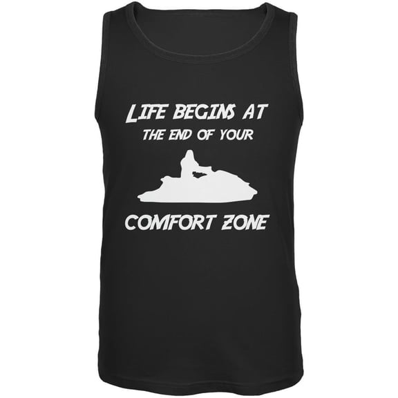 Comfort Zone Jet Ski Black Adult Tank Top - Medium