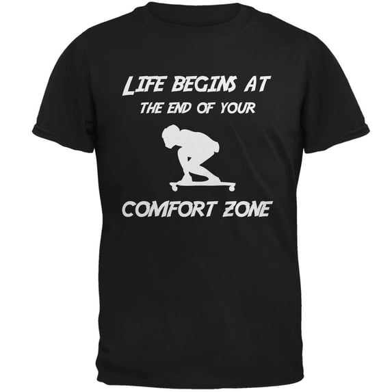 Comfort Zone Longboard Black Adult T-Shirt - 2X-Large
