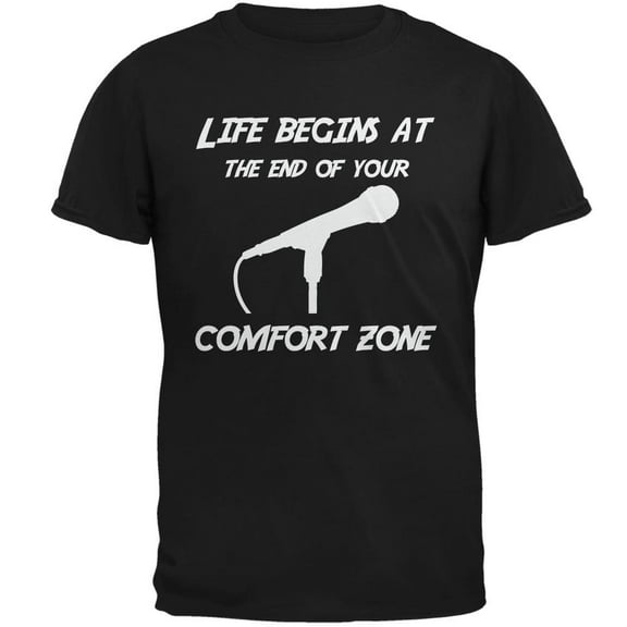 Comfort Zone Microphone Black Adult T-Shirt - Large