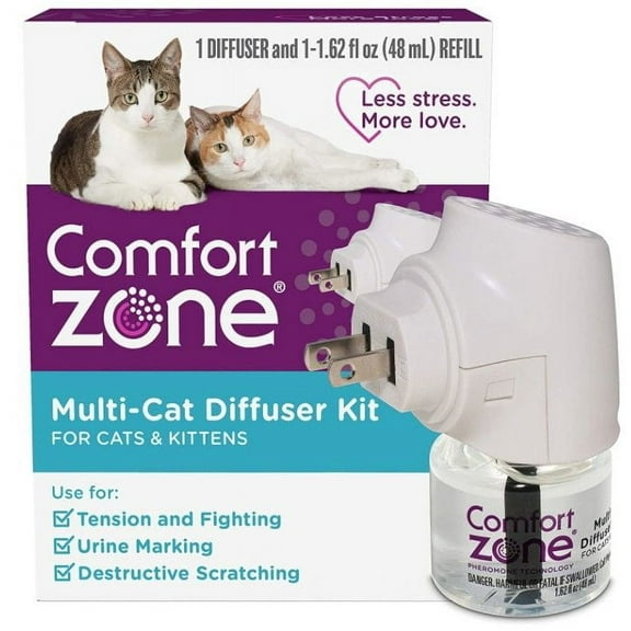 Comfort Zone Multi-Cat Diffuser Kit For Cats and Kittens [Cat, Health Aids] 1 count
