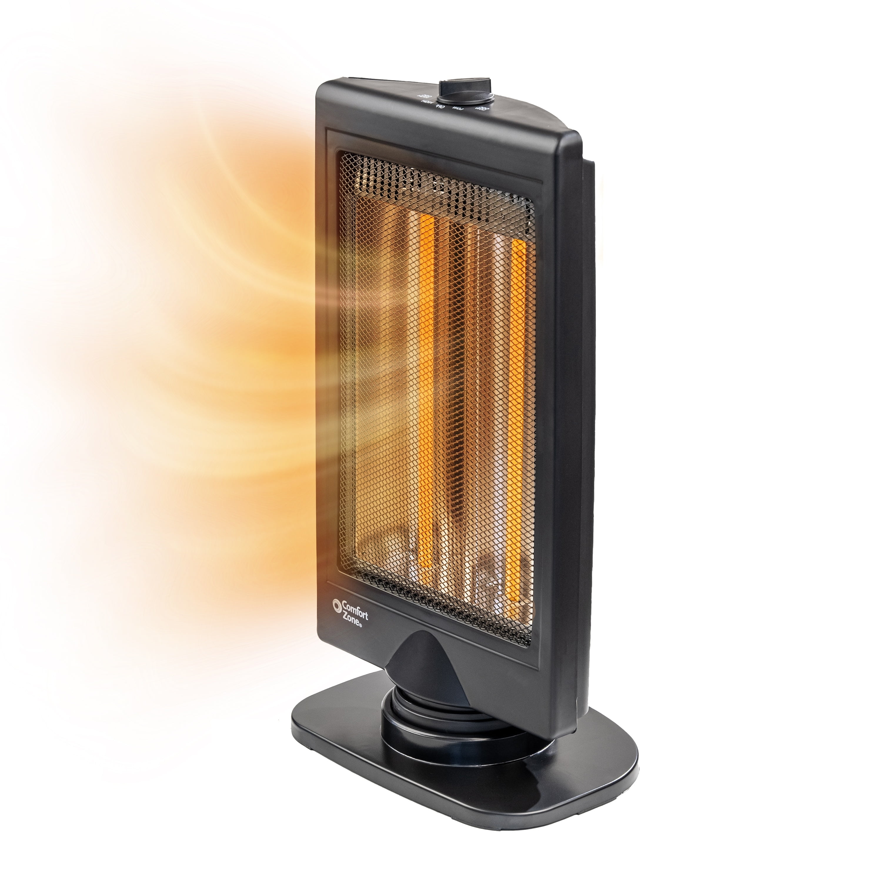 Black Electric Oscillating Infrared Space Heater with Thermostat