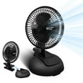 thumbnail image 1 of Comfort Zone Personal Clip or Desk Fan with Removable Base, Portable, Mini Bedroom Fan, 6 inch, 2 Speed, Strong Clamp, Firm Grip, Airflow 6.53 ft/sec, Ideal for Home, Bedroom, Dorm & Office, CZ6XMBK, 1 of 9