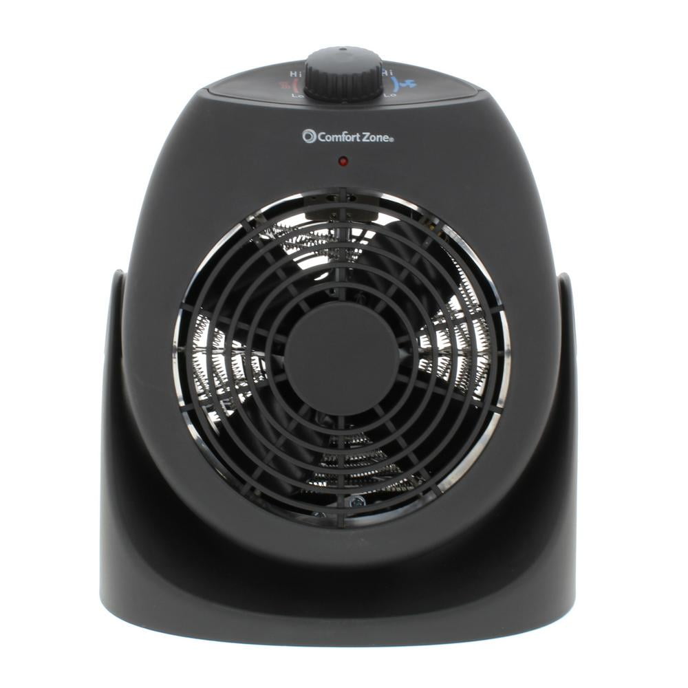 Comfort Zone Portable 1500W Electric Space Heater Personal Fan Dual Unit,  Black - Walmart.com