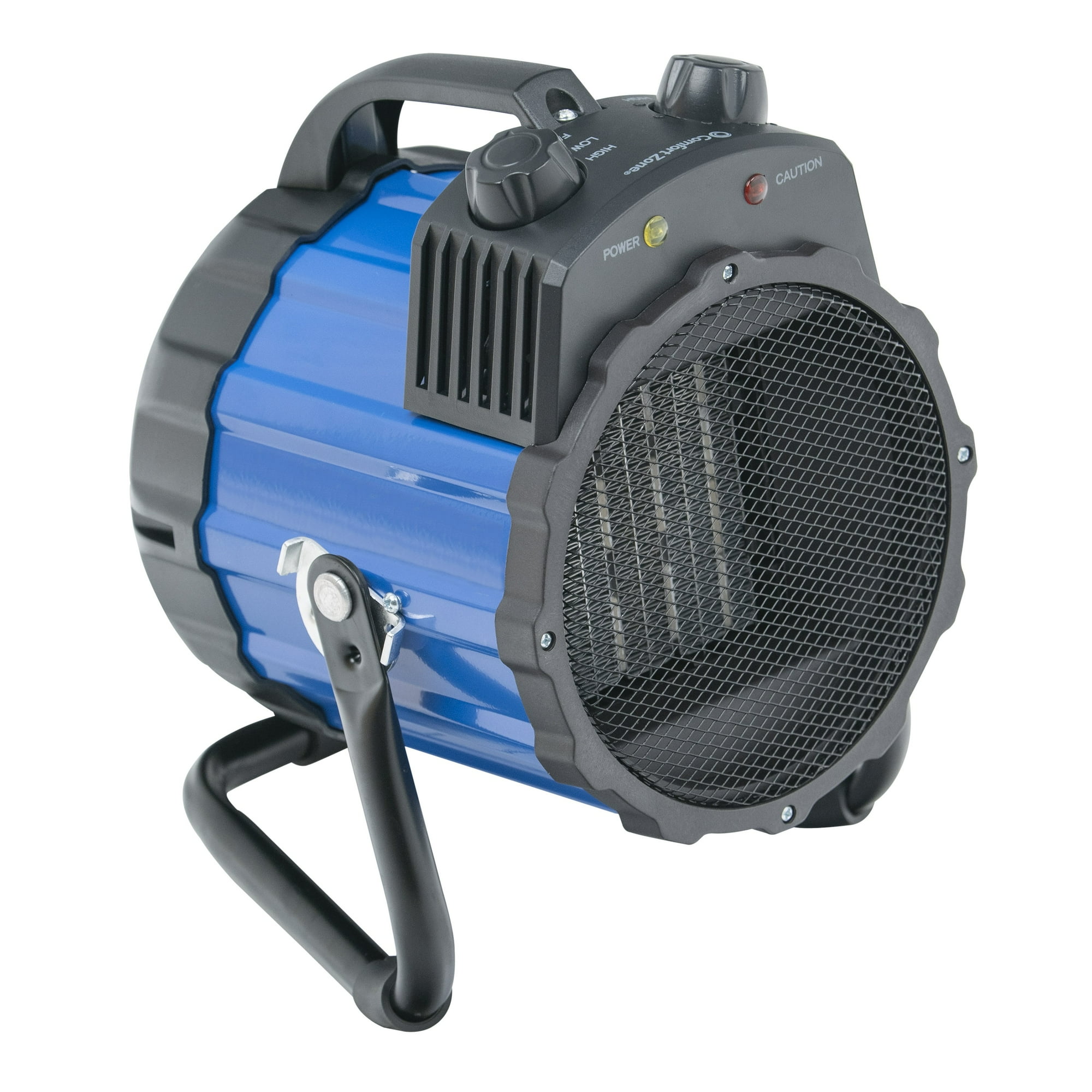 Comfort Zone PowerGear 1500-Watt Portable Ceramic Utility Heater with  Pivoting Cradle Base, Blue - Walmart.com