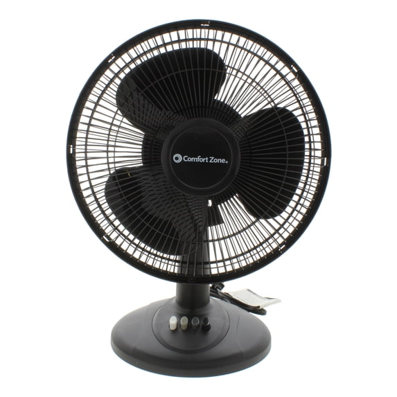Comfort Zone(R) CZ121BK 12 Oscillating Table Fan (Black)