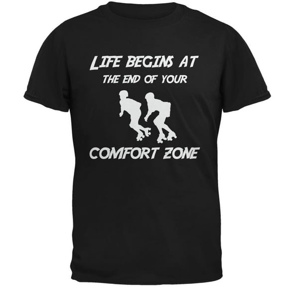 Comfort Zone Roller Derby Black Adult T-Shirt - Small