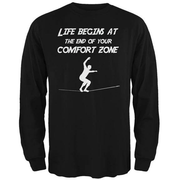 Comfort Zone Slackline Black Adult Long Sleeve T-Shirt - Small