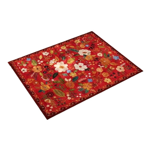 Comfort and Durability Floral Area Rug Washable NonSlip Floor Carpet & Pet Friendly Washable Carpet Rug Mat