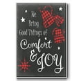thumbnail image 1 of Comfort and Joy in Red - Framed Gallery Wrapped Holiday Canvas - 27 x 41 - White Frame, 1 of 8