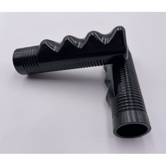 Comfort axis Finger Nub Non-Slip Classic Ribbed Grips for 3/4" Handle Bar, Black - 1 Pair