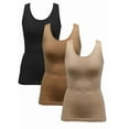 thumbnail image 1 of Comfort by Real Women's Seamless Shaping Camisole, 3-Pack, 1 of 2