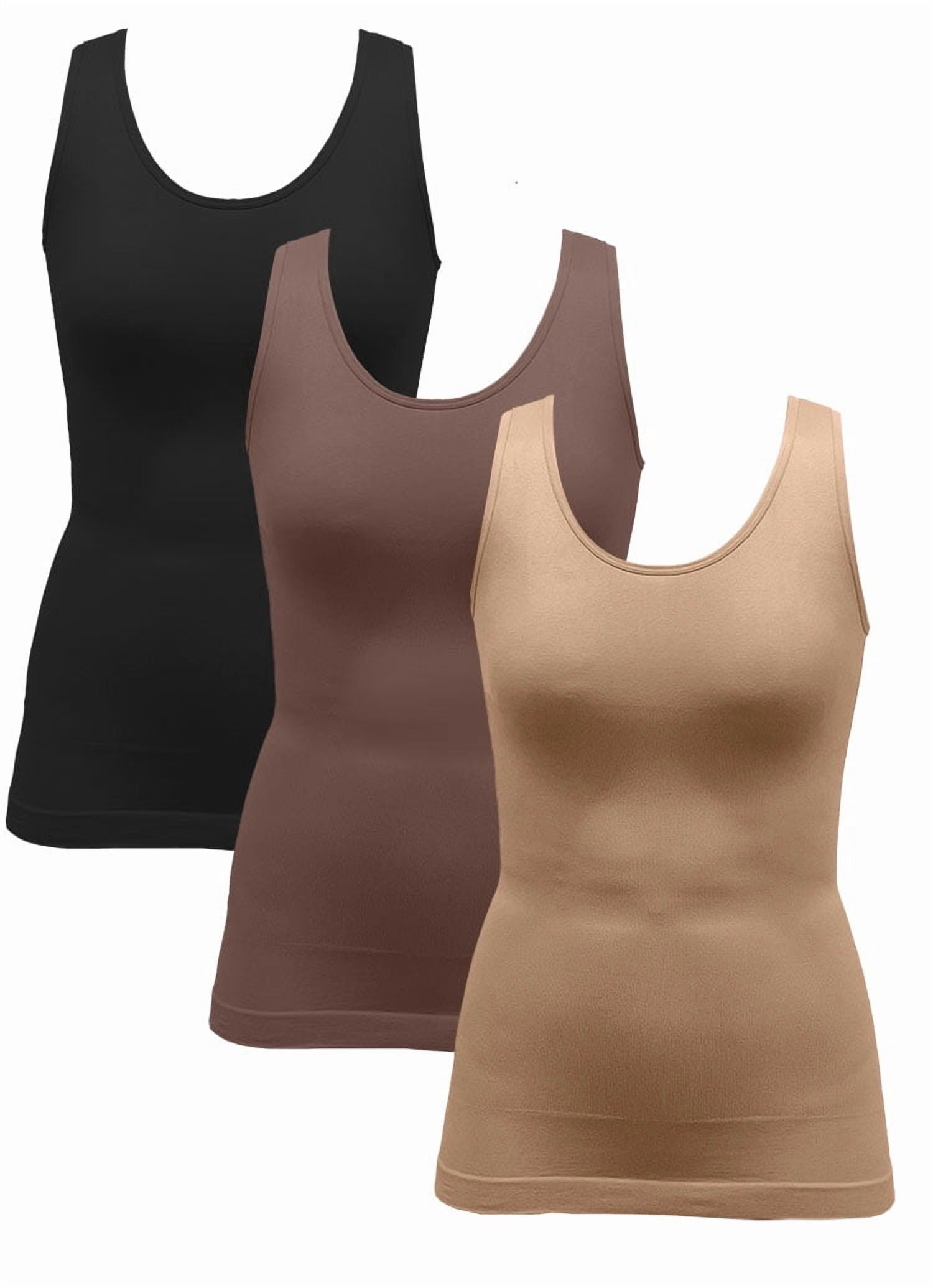 Comfort by Real Women's Seamless Shaping Camisole, 3-Pack