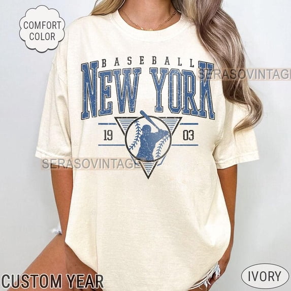 Comfort color New York baseball tee, baseball Shirt, Comfort Color Baseball shirt, Baseball Mom, New York Baseball Sweatshirt