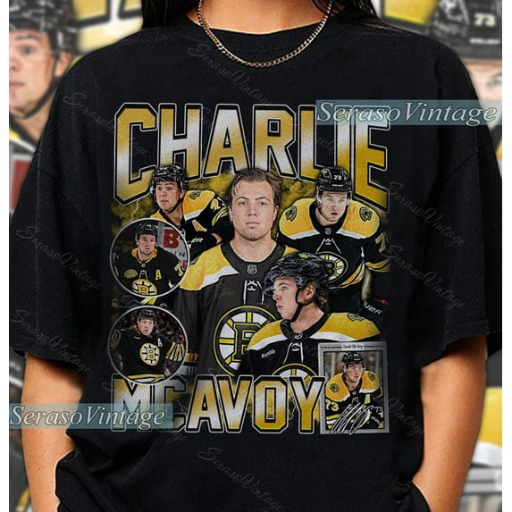 Comfort colors Charlie McAvoy T-shirt, Boston Hockey Shirt, Hockey Fan Tee,Black color,size M