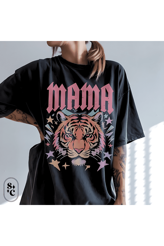 Comfort colors Mama Tiger TShirt, Badass Mom T-shirt, Rebel Mama Tee, Wild Mom Tee, Cool Mom TShirt, Powerful Mom T-Shirt, Mama Bear Tee