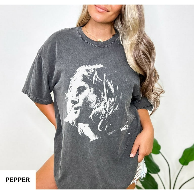 Comfort colors beautiful Funny Graphic Comfort Colors Kurt Cobain Unisex T Shirt Kurt Cobain Face Graphic Tee Trendy Grunge Rock Band Unisex Garment Dyed T shirt Walmart