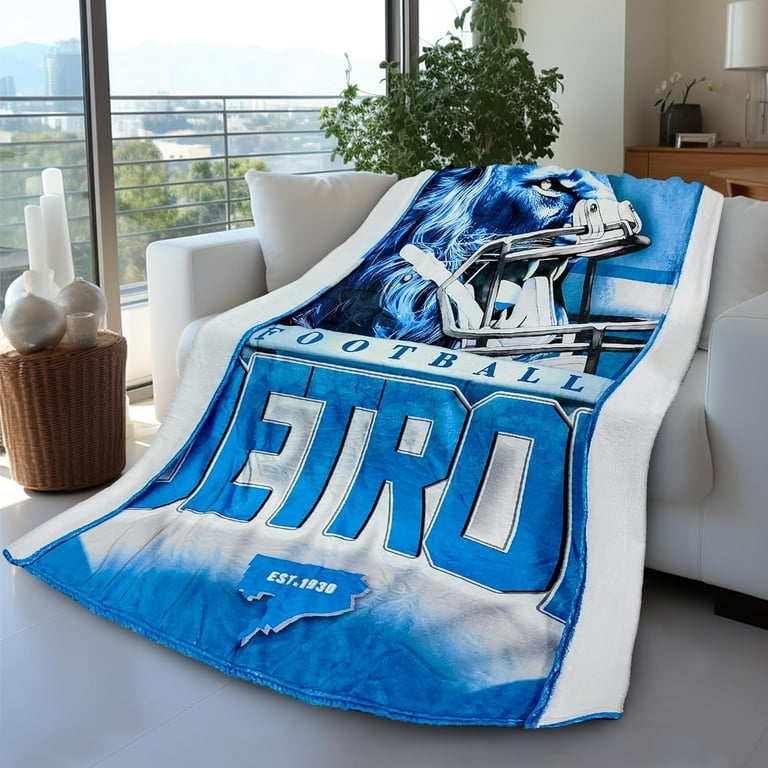 Comfort with City Classic Sherpa Football Throw Blanket Ultra