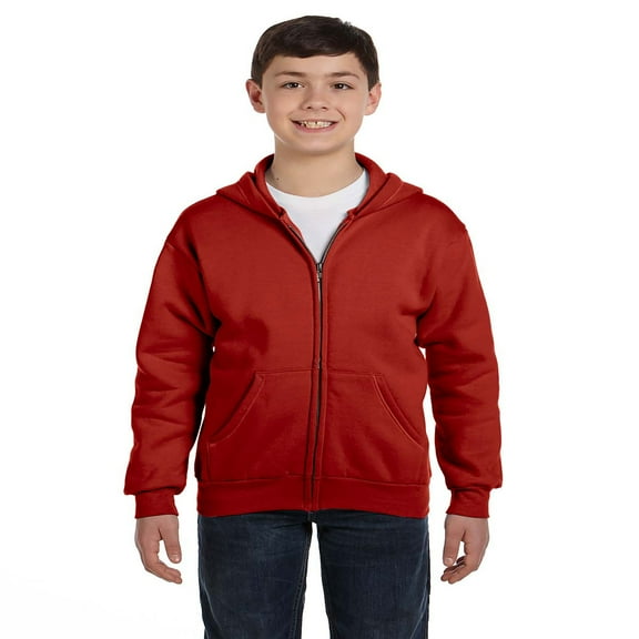Hanes ComfortBlend Boy's EcoSmart Full-Zip Hoodie Sweatshirt, Style P480