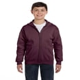 thumbnail image 1 of Hanes - EcoSmart Youth Full-Zip Hooded Sweatshirt - P480, L, Maroon, 1 of 1