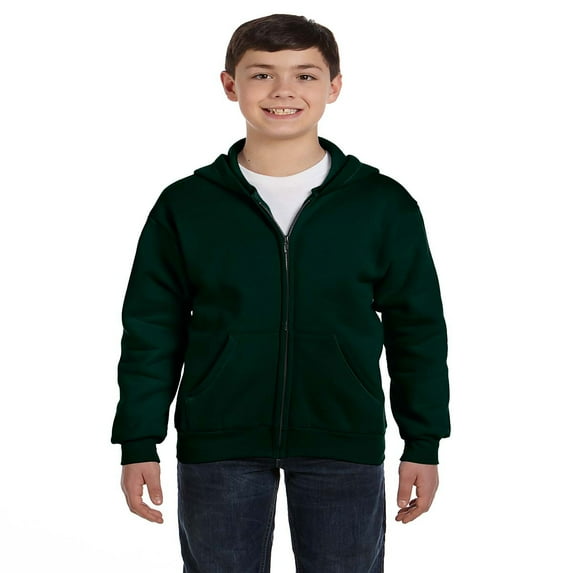 ComfortBlend Boy's EcoSmart Full-Zip Hoodie Sweatshirt, Style P480