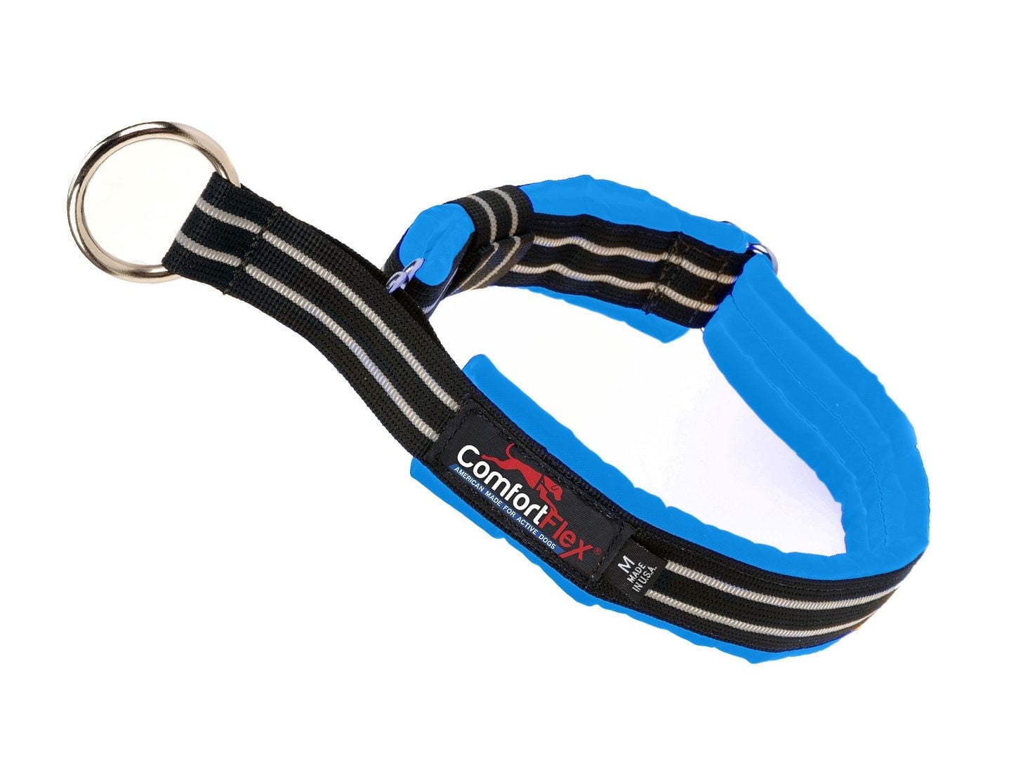 ComfortFlex Premium Padded Martingale Dog Collar for Gentle Control - Blue Jay, Medium