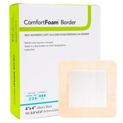 ComfortFoam Border Foam Dressing 4 x 4 Square With Border Waterproof Backing 00317E 10 per Box
