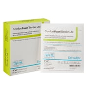ComfortFoam Border Lite Thin Foam Dressing 4 x 4 Square Polyurethane Foam 47440 10 per Box