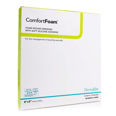 ComfortFoam Foam Dressing 8 x 8" Square Polyurethane Foam 44880 5 per Box