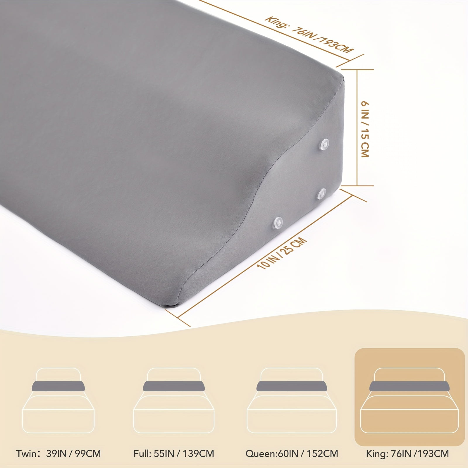 Picture of ComfortMax Bed Wedge Pillow - Adjustable 0-8