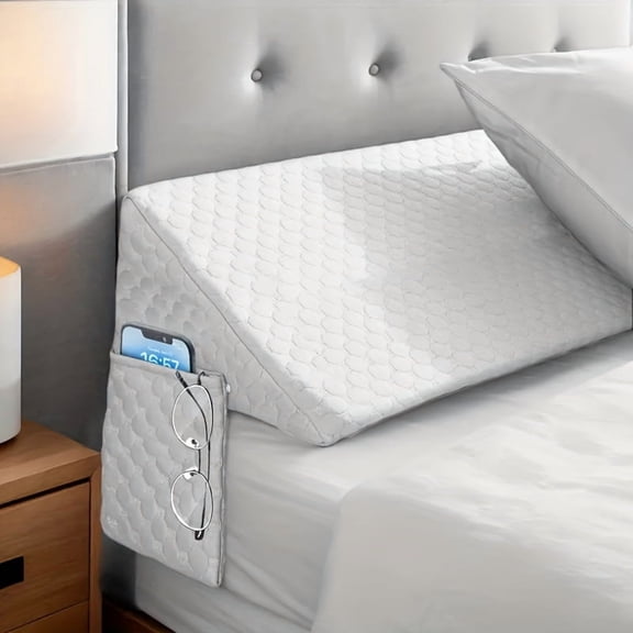 ComfortSleep Bed Wedge Pillow - 0-7" Adjustable Gap Filler for Headboard & Mattress, Ergonomic Backrest with Multi-Function Design, Perfect for Ultimate Support & Relaxation