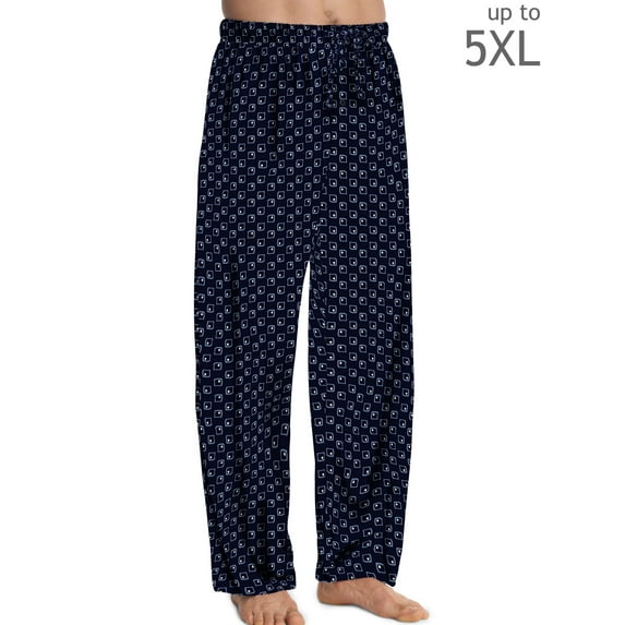 ComfortSoft Men`s Cotton Printed Lounge Pants - Best-Seller, 01000, L
