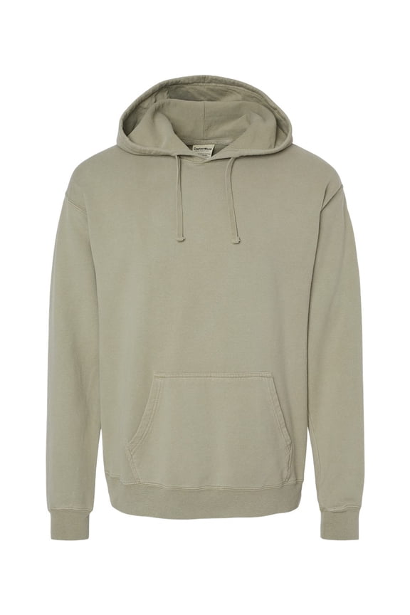 by Hanes GDH450 Garment Dyed Unisex Hooded Pullover Sweatshirt-Faded Fatigue-S