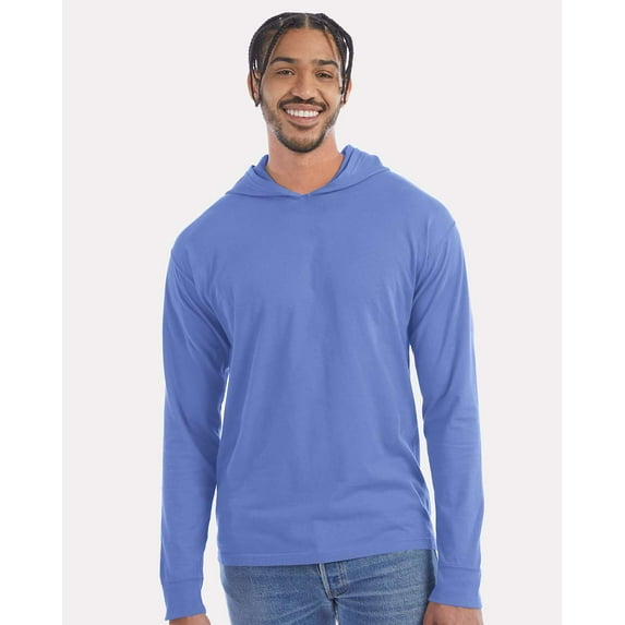 ComfortWash by Hanes Garment-Dyed Jersey Hooded Long Sleeve T-Shirt