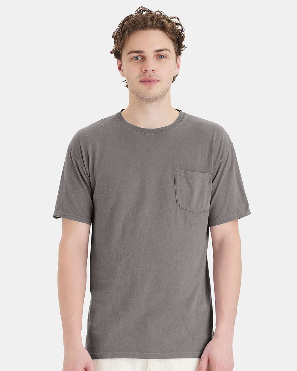 hanes comfort wash pocket tee