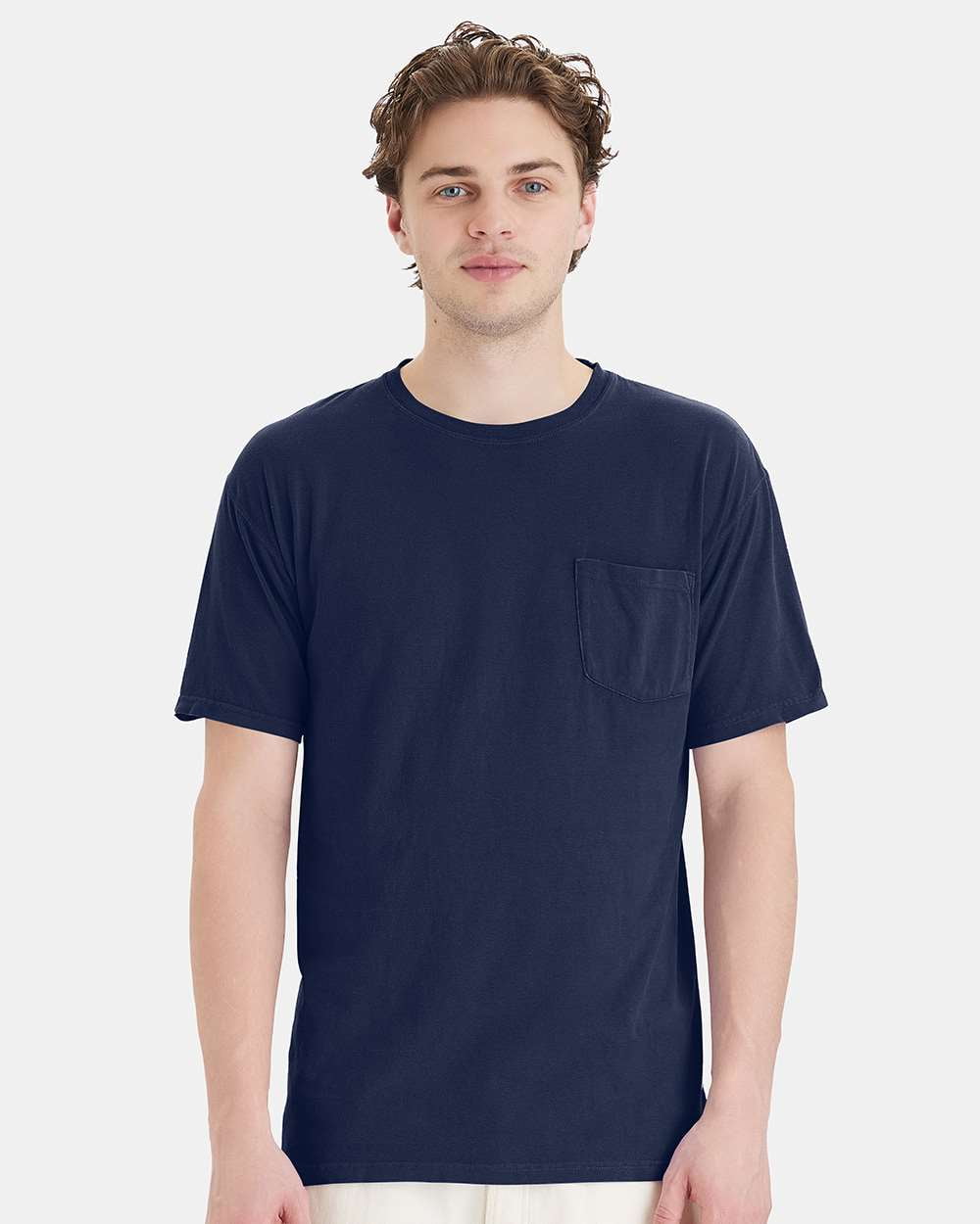 hanes comfort wash pocket tee