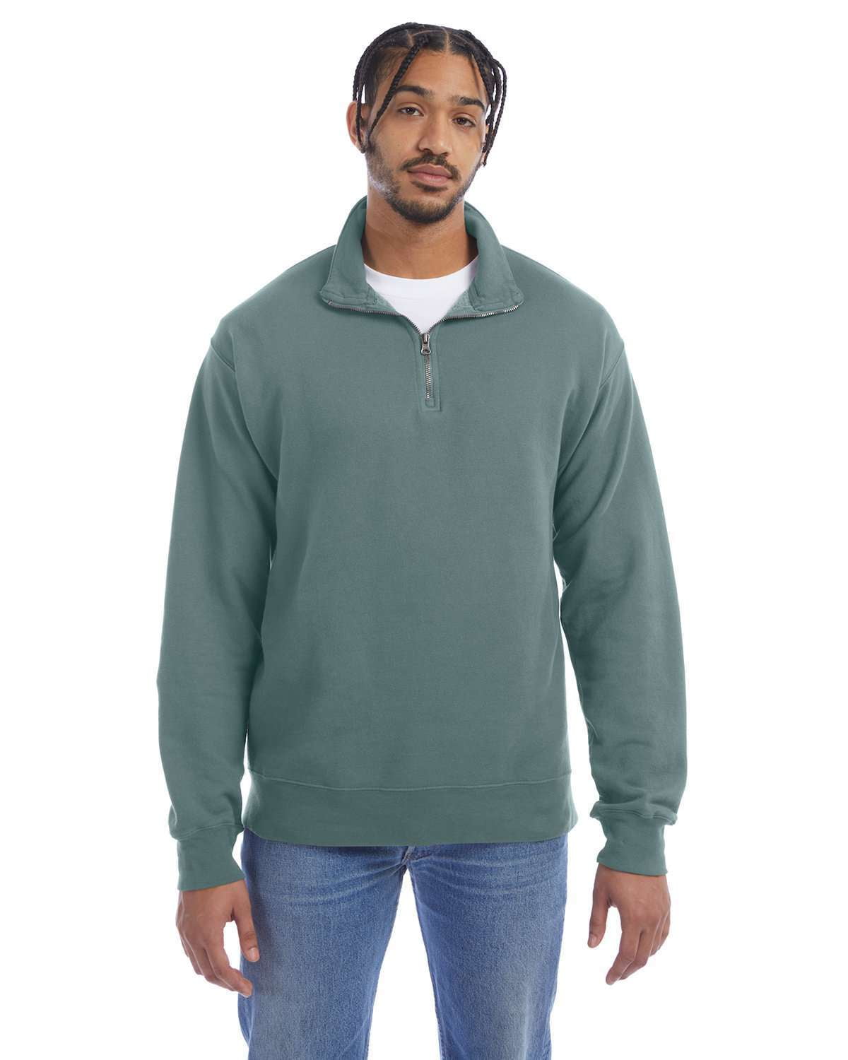 https://i5.walmartimages.com/seo/ComfortWash-by-Hanes-Garment-Dyed-Quarter-Zip-Sweatshirt-GDH425-Anchor-Slate_784667a3-2a10-49ec-8f50-92e1884037df.caf02cb915e7da8b44f370afc718b722.jpeg