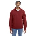 thumbnail image 1 of ComfortWash by Hanes - Garment-Dyed Quarter-Zip Sweatshirt - GDH425 - Cayenne, 1 of 5