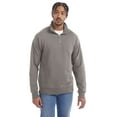 thumbnail image 1 of ComfortWash by Hanes - Garment-Dyed Quarter-Zip Sweatshirt - GDH425 - Concrete Grey, 1 of 5