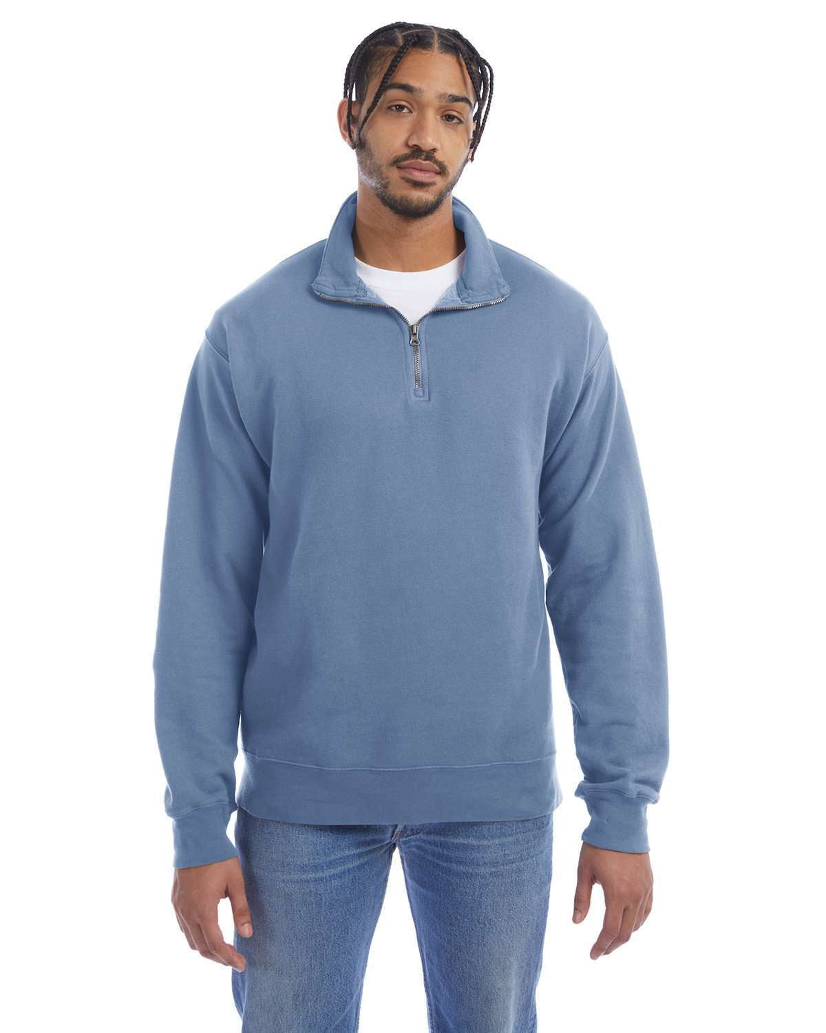 ComfortWash by Hanes GDH425 Garment-Dyed Quarter-Zip Sweatshirt