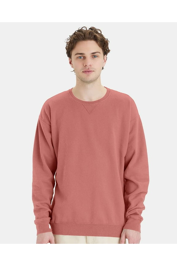 by Hanes Garment Dyed Unisex Crewneck Sweatshirt