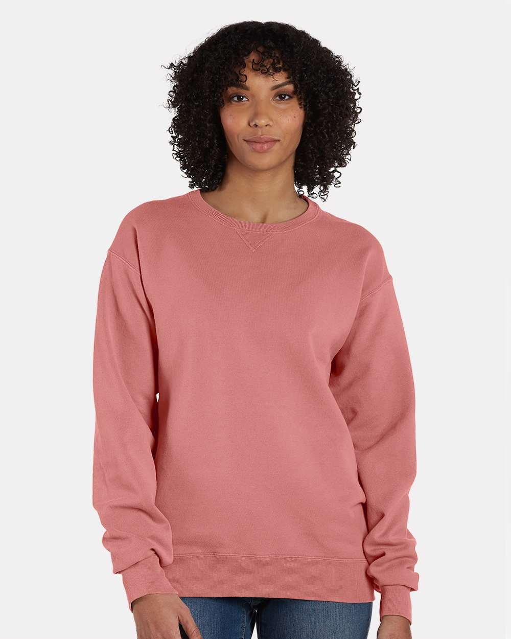 Hanes Mens Big ComfortWash Garment Dyed Fleece Sweatshirt, S, Texas Orange  