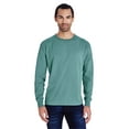 thumbnail image 1 of Unisex Garment-Dyed Long-Sleeve T-Shirt (GREEN - S), 1 of 5