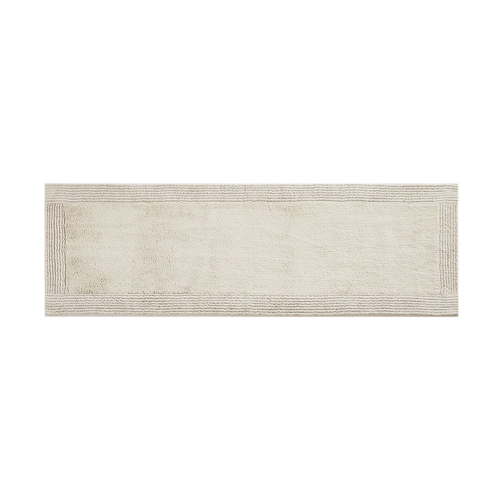 Splendor Taupe Cotton Tufted Reversible Bath Rug 24" x 72"