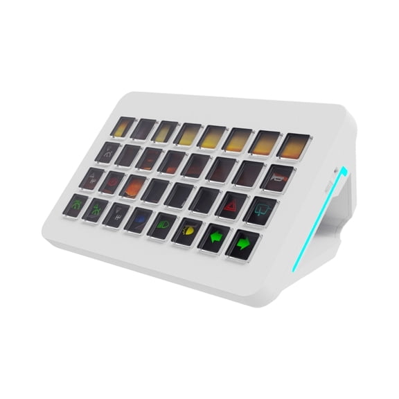 Comfortable 32 Visual Control Programmable Keyboard for Efficient Gaming Programming Tasks
