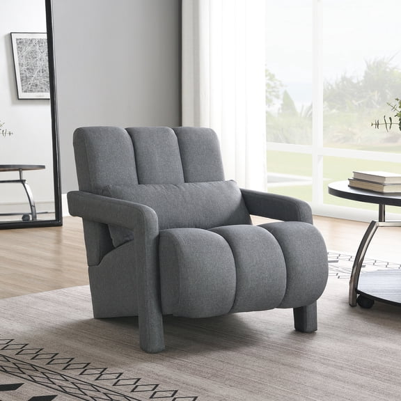 Comfortable Accent Chair for Living Space | Used for Various Activities | Linen Fabric and Pine Wood Design | Solves Comfort Challenges in Small Rooms