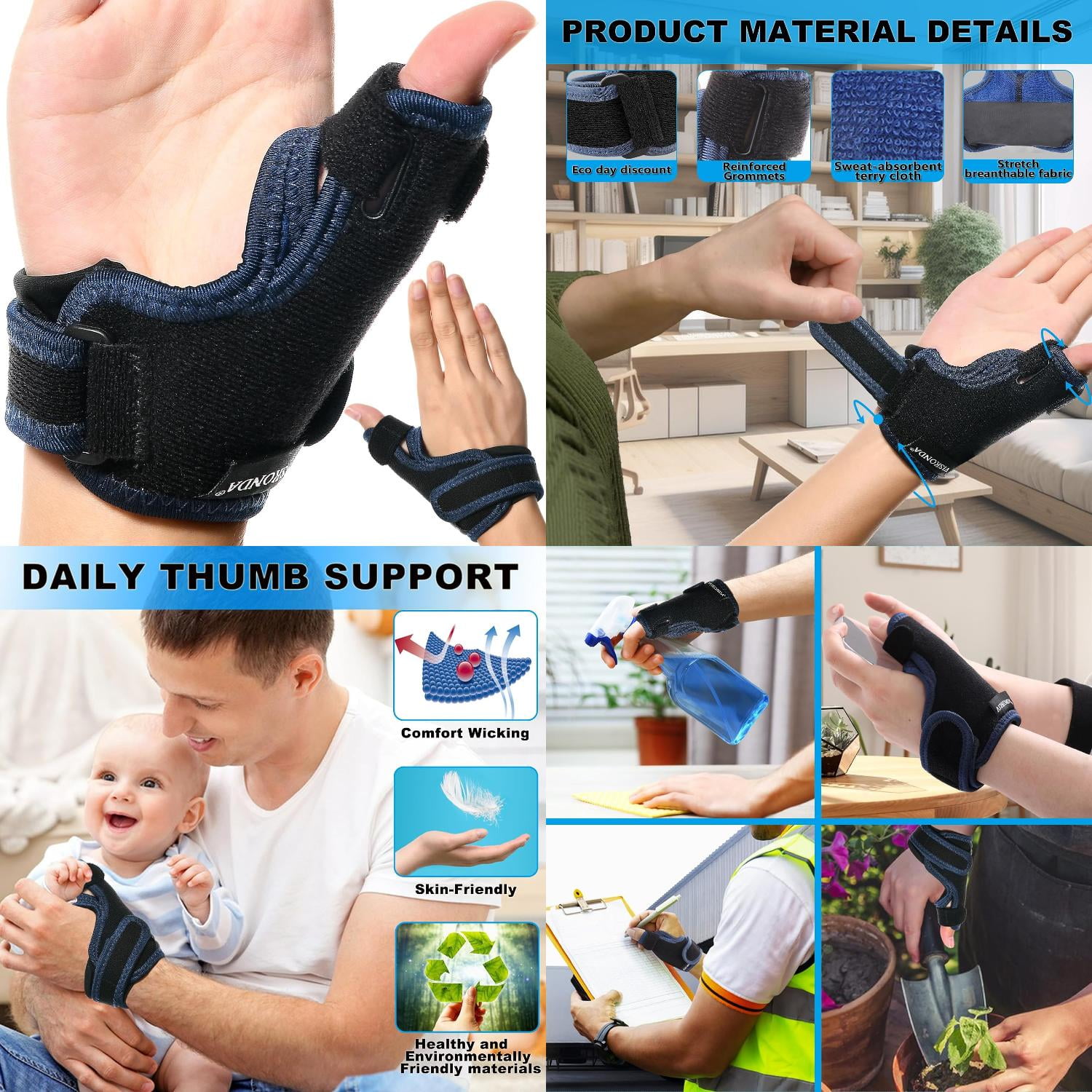 Comfortable Adjustable and Effective Premium Medium Size Thumb Support