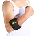 thumbnail image 1 of Comfortable Adjustable Elbow Support Band Wrap Neoprene Forearm Brace with Compression Pads Elbow Protector for Golfer Tendonitis Muscle Tissue Joint Pain Relif for Men Women, 1 of 6